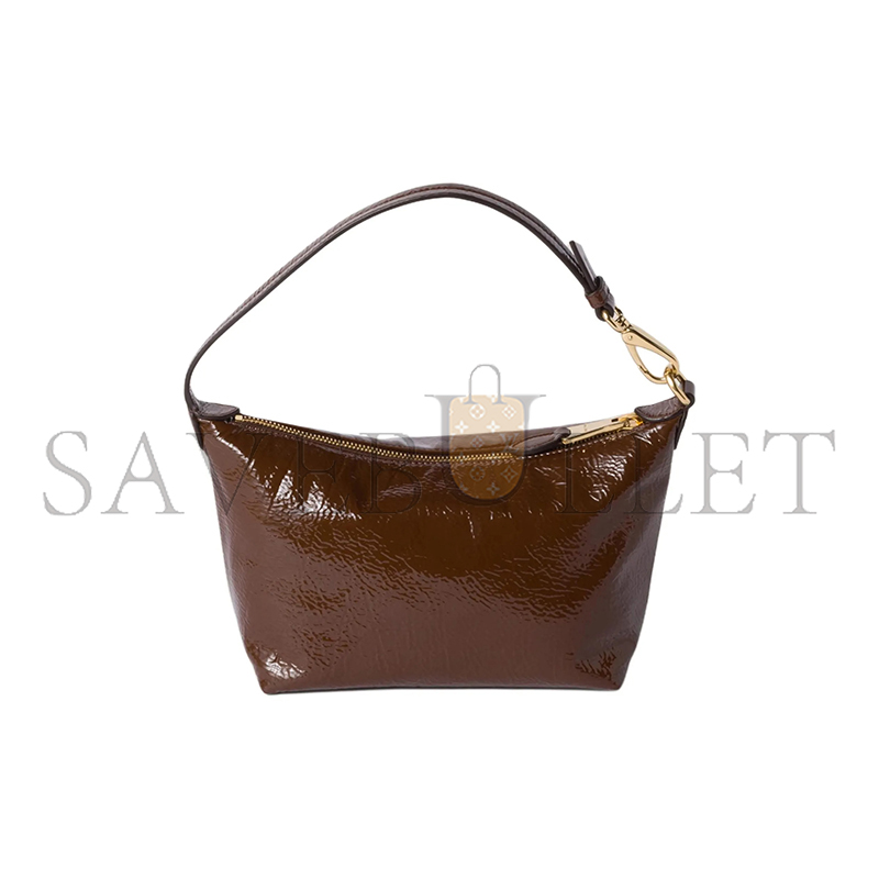 MIU MIU NAPLAK PATENE LEATHER POUCH 5NE841 (18.5*14*10cm)